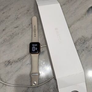 Apple Smartwatch with Beige Band